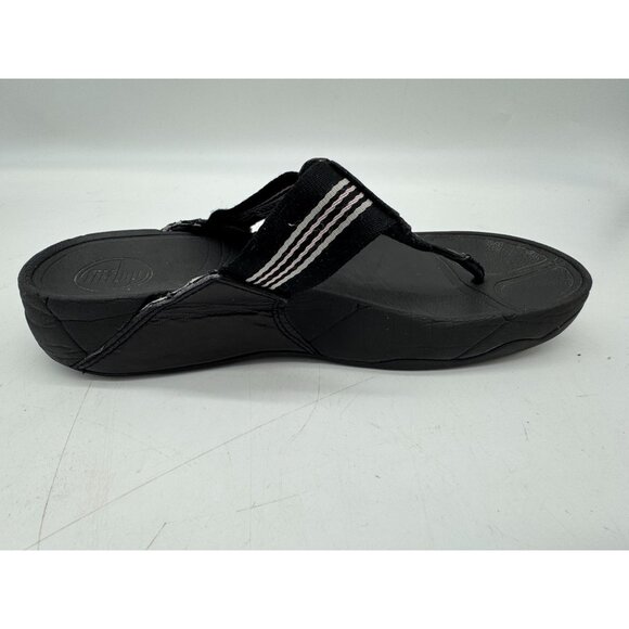 Fitflop Womens Walkstar All Thong Sandals Size 8 Striped Casual Summer Wedge - Picture 9 of 15